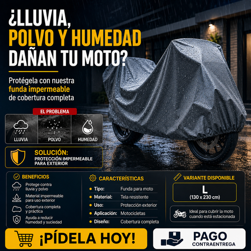 Funda Protectora Premium para Moto🏍️🌧️☀️ - Protector Universal para Motocicletas