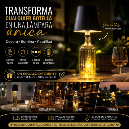LÁMPARA RECARGABLE PARA BOTELLAS 🍾✨ x2 und.