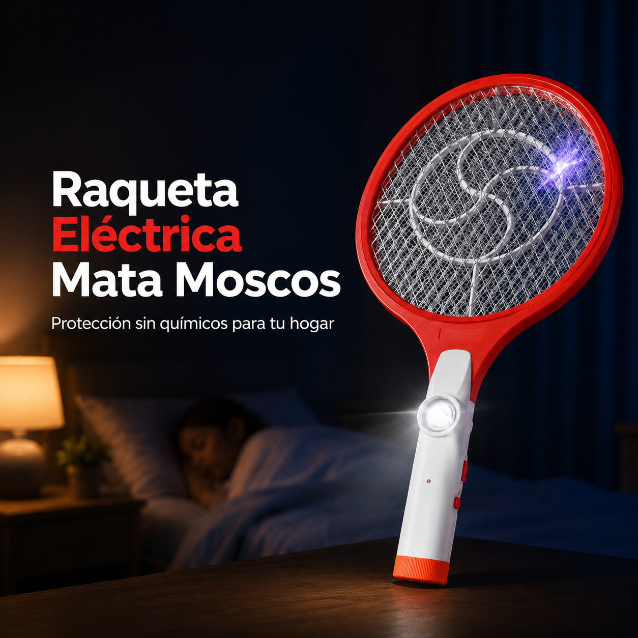 Raqueta mata zancudos 🦟 Voltaje seguro | Recargable🔌