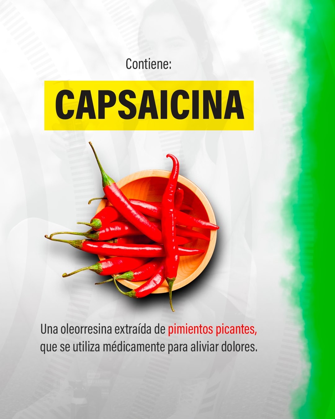 Crema/gel tópica con Capsaicina 6% para el alivio del dolor de rodilla