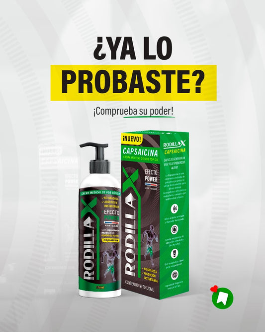 Crema/gel tópica con Capsaicina 6% para el alivio del dolor de rodilla