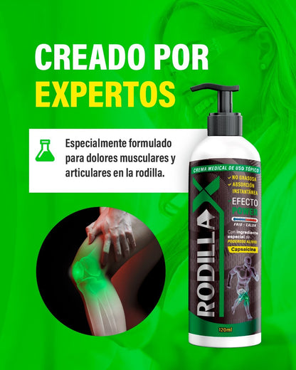 Crema/gel tópica con Capsaicina 6% para el alivio del dolor de rodilla